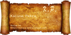 Kalina Petra névjegykártya